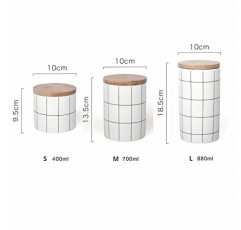 MAJHER 조미료 냄비, 가정용 세라믹 밀폐 용기 커피 큐브 설탕 차 조미료 기타 곡물 뚜껑이있는 창조적 인 저장 용기