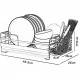 접시 랙 접시 건조 랙 주방 카운터 배수판 주방 선반 다기능 가정용 식기 랙 스테인레스 스틸 배수 접시 랙 주방 접시 배수 랙 (색상 : #2) 카운터 오르간 (검은색)