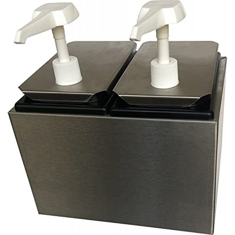 Carlisle FoodService Products 38502 이중 조미료 펌프 스테이션(2.5쿼트 병 포함)