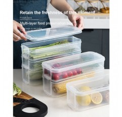 DHDM 다기능 보관 상자 주방 냉장고 신선 유지 플라스틱 야채 과일 신선한 바구니 컨테이너