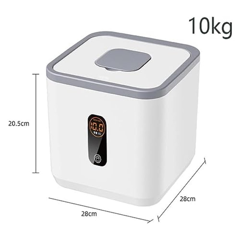 10kg 쌀통, 가정용 밀봉 쌀 용기, 밀가루 저장 용기, 쌀 저장 용기, 25파운드 쌀 디스펜서, 개밥 저장 용기, 전곡류에 적합, 애완동물 사료