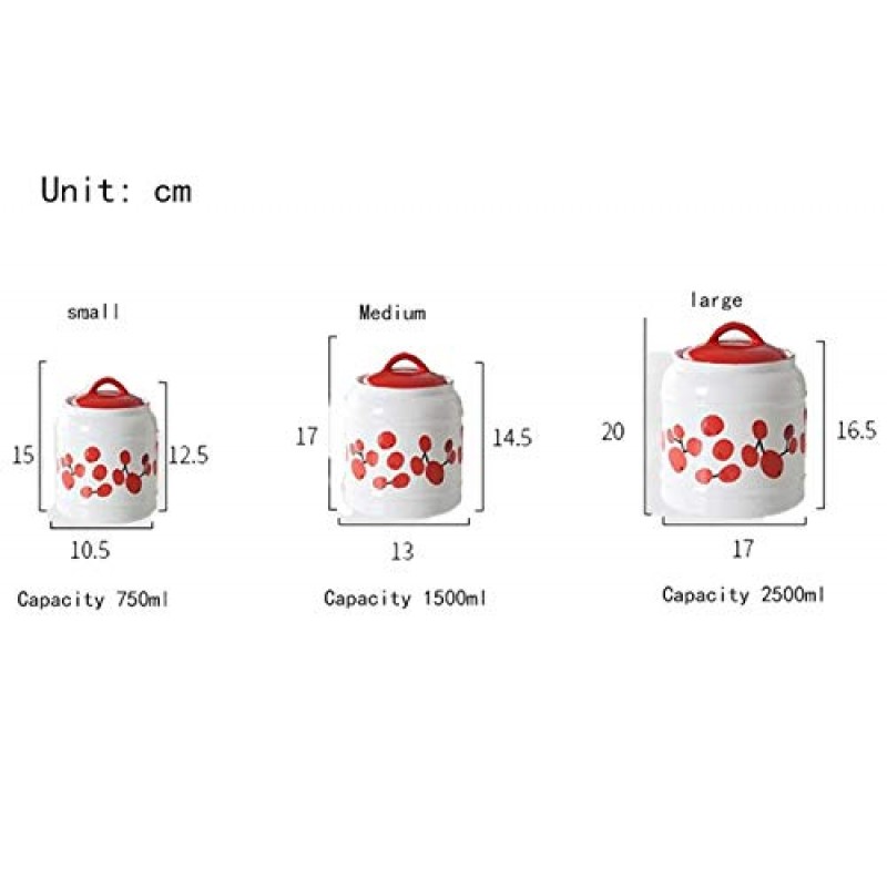 HOLPPO 커피 용기 가정용 세라믹 커피 설탕 그릇 대용량 밀봉 캔 우유 분말 차 캔 시리얼 스낵 저장 탱크 세트, 설탕 식품, 커피 콩, 차에 적합 (크기: 750ML)