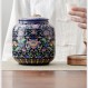 JIMEOG 와인딩 세라믹 저장 용기 뚜껑 밀봉 커피 콩 사탕 항아리 가정용 차 주석 홈 인테리어 (색상 : D, 크기 : 15 * 17.5cm)