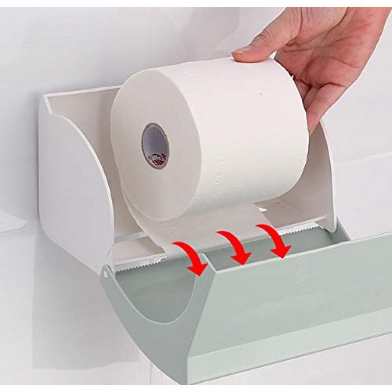 KXDTZ 크리 에이 티브 화장지 수건 상자 화장지 선반 가정용 화장지 펀치없는 방수 화장지 홀더 (색상 : 검정색)