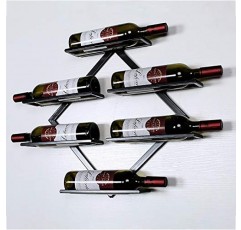 와인 랙 벽걸이형 가정용 금속 미국식 병 랙은 표준 와인 6병을 수용할 수 있어 주방 거실을 장식할 수 있습니다. (색상: 검정색) (검은색)