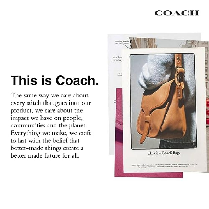 COACH 여성용 캐미 가죽 체인 토트