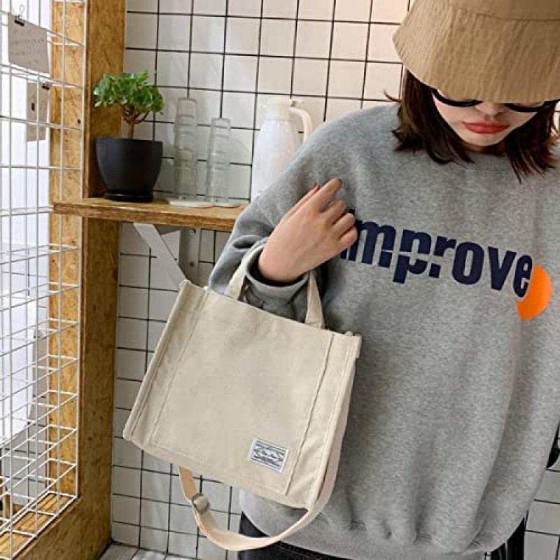 패션 Crossbody 가방 토트 백 여성 작은 가방 핸드백 여성을위한 세련된 토트 핸드백 코듀로이 호보 가방 핸드백 가방