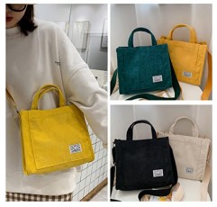 패션 Crossbody 가방 토트 백 여성 작은 가방 핸드백 여성을위한 세련된 토트 핸드백 코듀로이 호보 가방 핸드백 가방