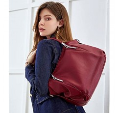 HESHE 여성용 정품 가죽 지갑과 핸드백 토트 탑 핸들 숄더 호보 백 Satchel Ladies Crossbody Bags