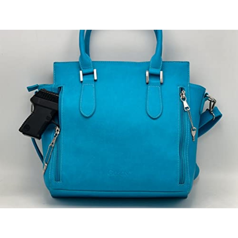 Goson Conceal Carry Tote Bag - 여러 개의 포켓, 크로스바디 스트랩, YKK 지퍼가 있는 여성용 대형 & 패셔너블 지갑