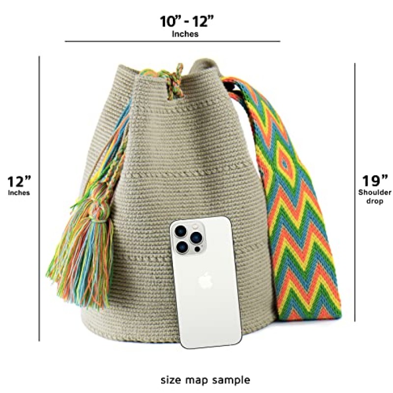 Wayuu 클래식 보호 컬렉션 손으로 짠 비치 크로셰 토트 핸드백