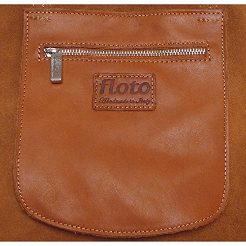 풀 그레인 송아지 가죽 Floto Piazza 가죽 토트백