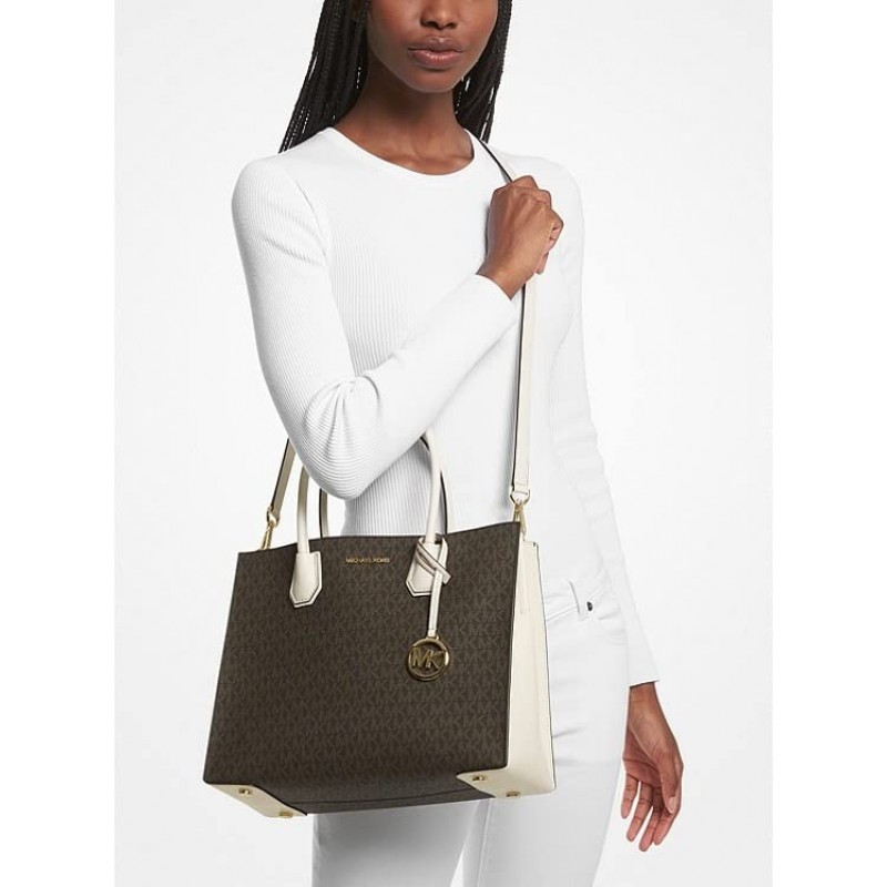 Michael Kors 머서 라지 로고 아코디언 토트백