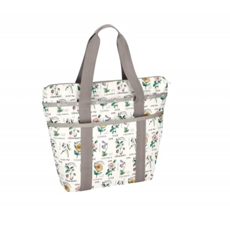 LeSportsac Garden Grows Everyday 지퍼 토트 핸드백/여행 가방, 스타일 3867/컬러 E701, 로맨틱한 꽃, 쥬시 스트로베리 & 초록빛 그리너리, 식물원의 아름다움이 부활을 불러일으킵니다
