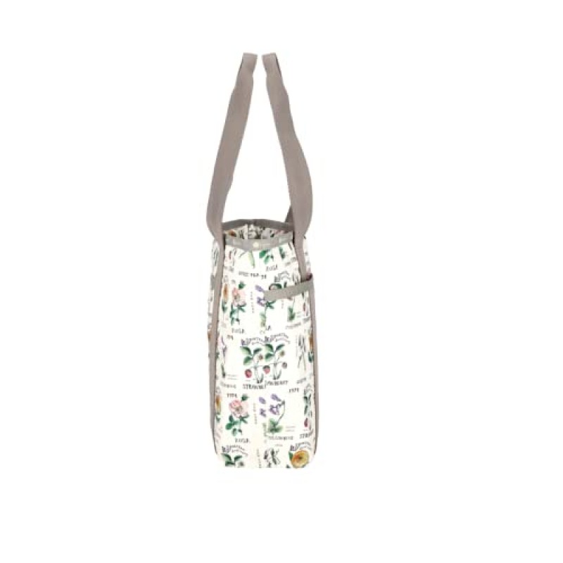 LeSportsac Garden Grows Everyday 지퍼 토트 핸드백/여행 가방, 스타일 3867/컬러 E701, 로맨틱한 꽃, 쥬시 스트로베리 & 초록빛 그리너리, 식물원의 아름다움이 부활을 불러일으킵니다