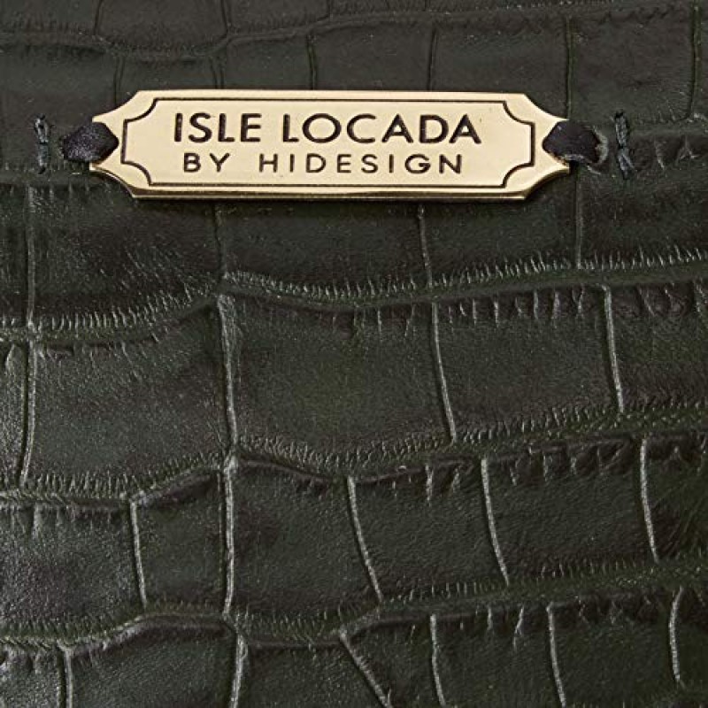 Isle Locada by Hidesign 여성용 여행용 가죽 경량 숄더 핸드백 토트, 슬링, 지퍼 잠금 장치가 있는 지갑