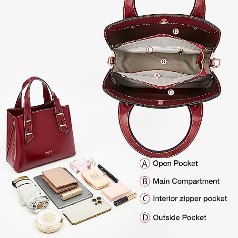 여성 가죽 핸드백 지갑 레이디 작업 토트 숄더 백 탑 핸들 가방 Satchel Carryall Ladies Pocketbooks