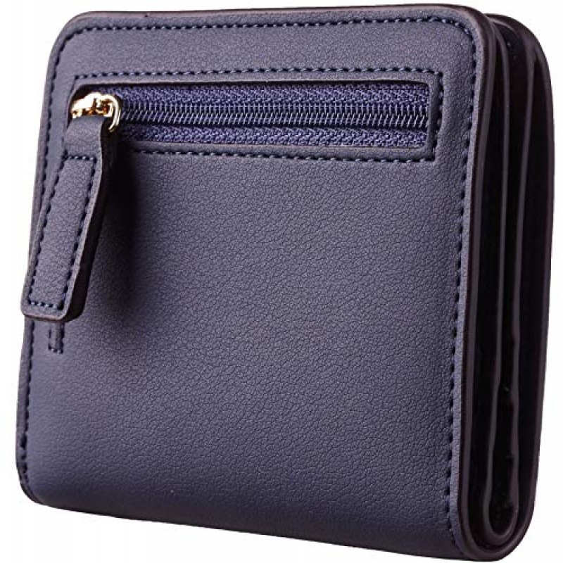 Toughergun Womens Rfid Blocking Small Compact Bifold 럭셔리 정품 가죽 포켓 지갑 ID 창이있는 여성용 미니 지갑