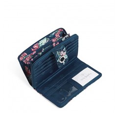 Vera Bradley RFID 보호 기능이 있는 여성용 면 턴락 지갑