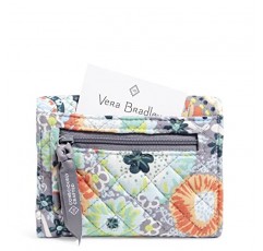 Vera Bradley RFID 보호 기능이 있는 여성용 코튼 라일리 컴팩트 지갑