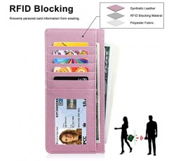 XEYOU 여성 슬림 Rfid 차단 신용 카드 케이스 홀더 지갑 지퍼 ID 케이스 지갑 소형 소형 가죽 지갑 동전 지갑