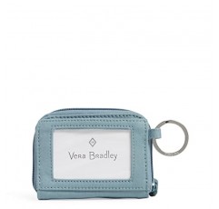 Vera Bradley RFID 보호 기능이 있는 여성용 면 쁘띠 집업 지갑