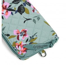 Vera Bradley RFID 보호 기능이 있는 여성용 면 이중 지갑