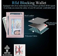 슬림 RFID 차단 신용 카드 소지자 여성 남성용 미니멀리스트 가죽 프론트 포켓 소형 지갑