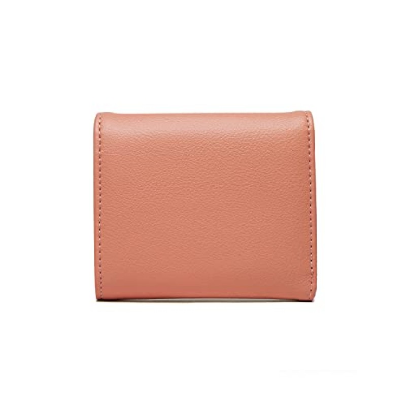 TOPKULL 여성용 지갑 Rfid Small Womens Wallet Trifold 꽃 가죽 여성용 지갑(카드 홀더 및 지퍼 포함) 동전 지갑(오렌지)