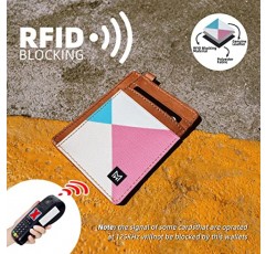 MOGEWOE 여성용 신용 카드 소지자 지갑 슬림 미니멀리스트 지갑 RFID 차단 가죽 지갑 여성용 탄성 프론트 포켓 지갑