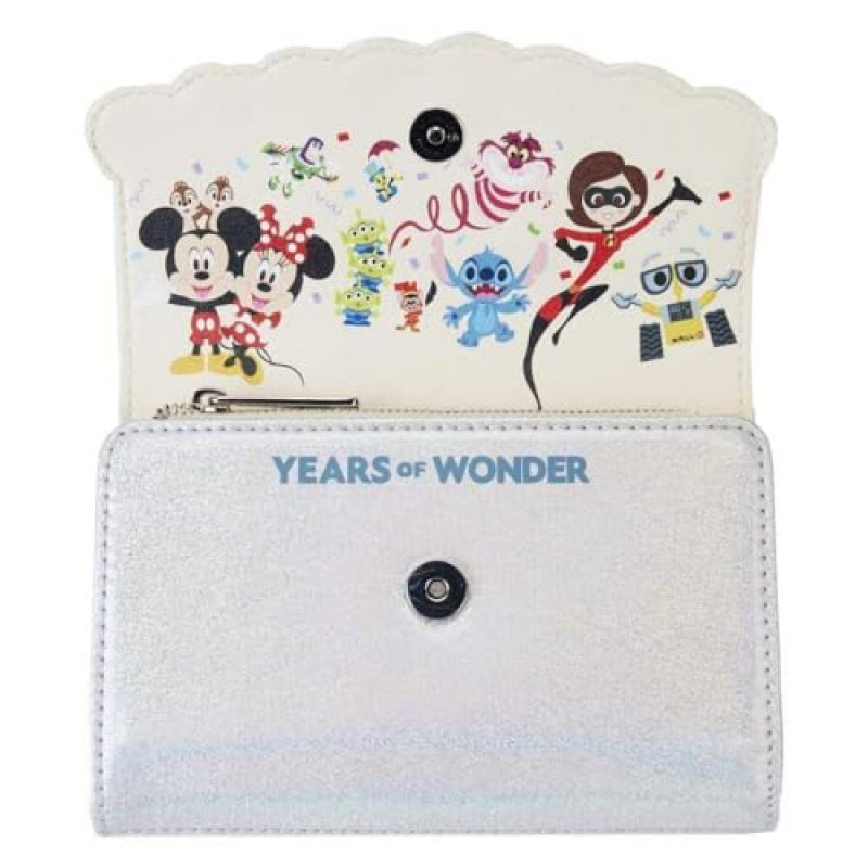 Loungefly Disney 100주년 축하 케이크 플랩 지갑