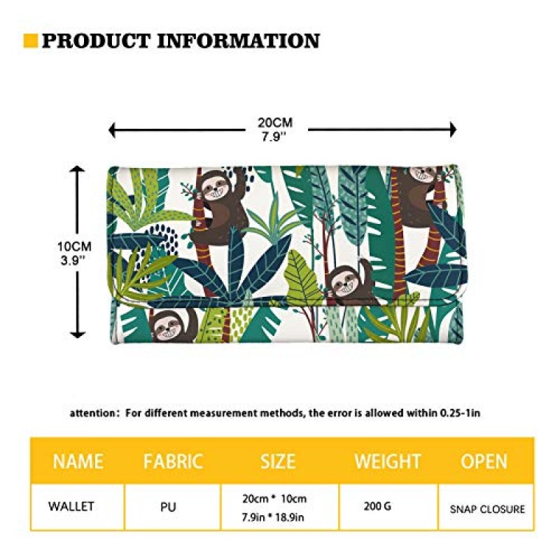 Boatee Leopard 여성용 삼단 지갑 신용 카드 소지자 지갑 여성용 패션 클러치 롱 지갑 파우치