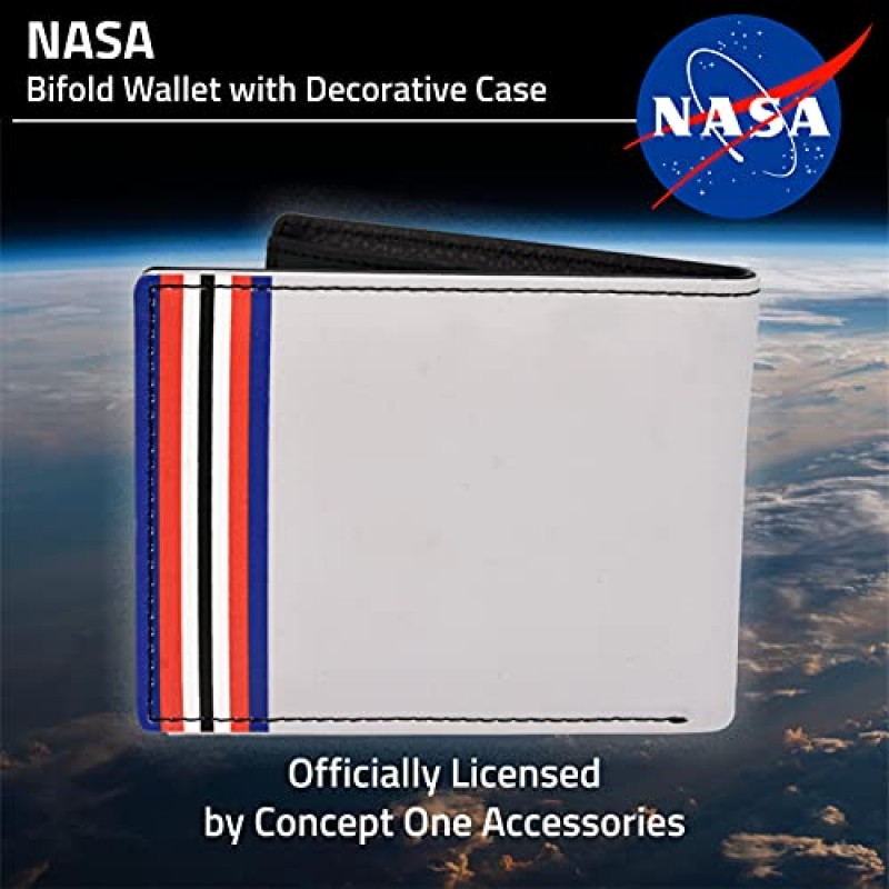 장식용 주석 케이스에 담긴 Concept One NASA 이중 지갑, 멀티