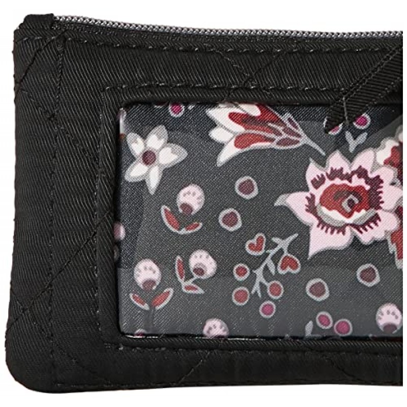 Vera Bradley 여성용 퍼포먼스 트윌 지퍼 ID 케이스 지갑