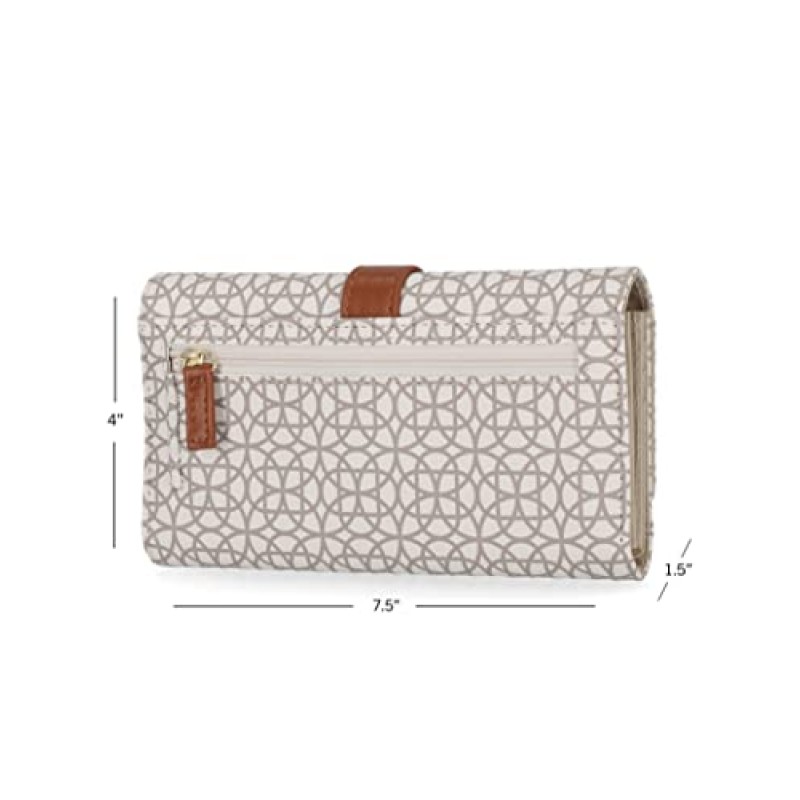Mundi File Master Womens RFID 차단 지갑 클러치 주최자(변경 포켓 포함)