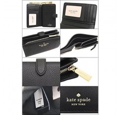 케이트 스페이드 뉴욕 레일라 미디엄 컴팩트 반지갑 가죽 블랙