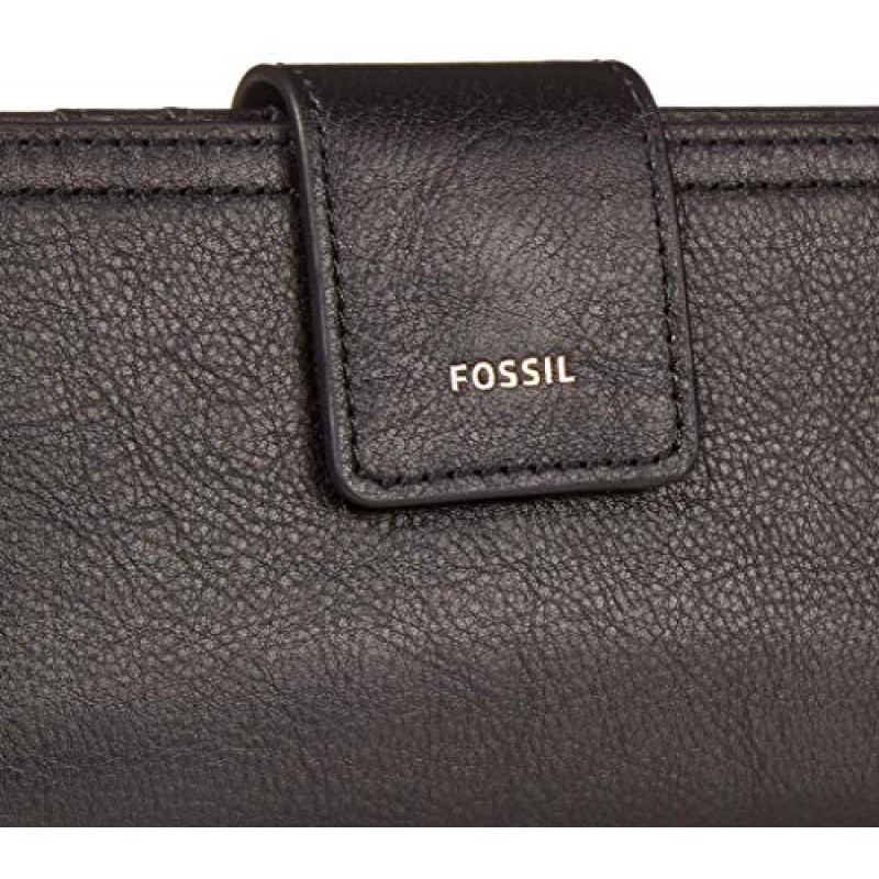Fossil 여성용 로건 가죽 RFID 차단 탭 여성용 클러치 지갑