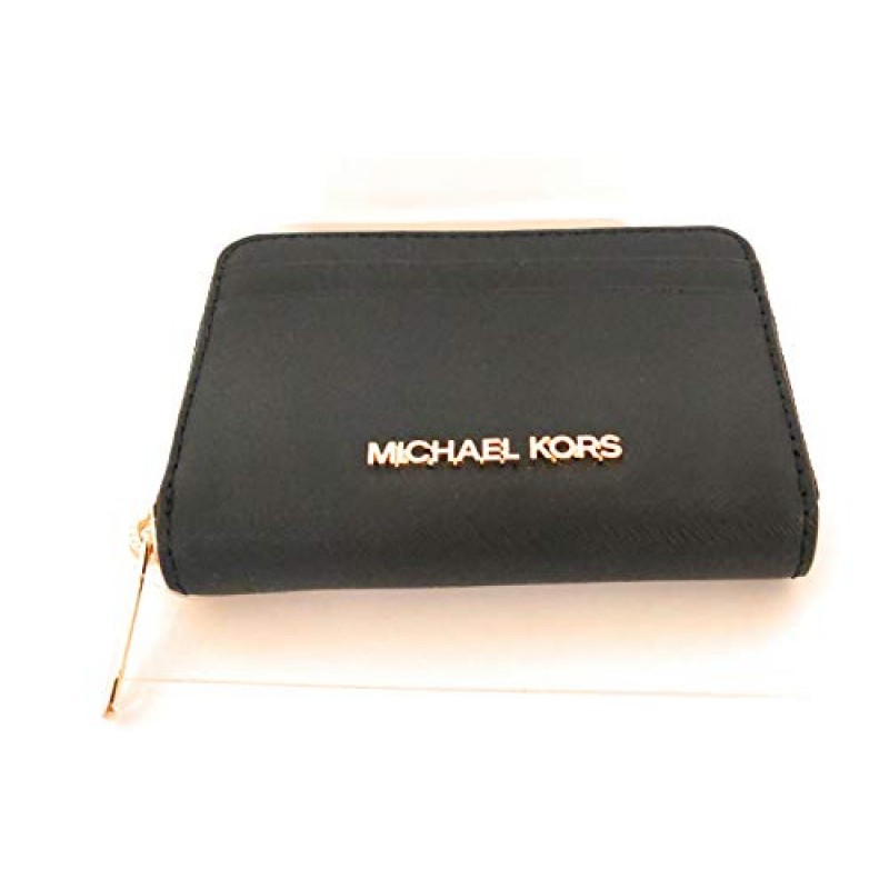 Michael Kors 제트 지갑 세트 블랙 가죽 12 x 8 x 2.5 cm