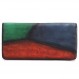 여성용 슬림 폴더형 가죽 지갑 빈티지 핸드메이드 얇은 지갑 클러치(Multicolor3)