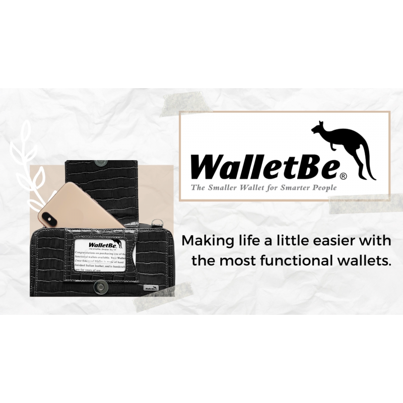 WalletBe 여성용 지갑 RFID 휴대폰 지갑 가죽 크로스바디 아코디언 페블드 포함