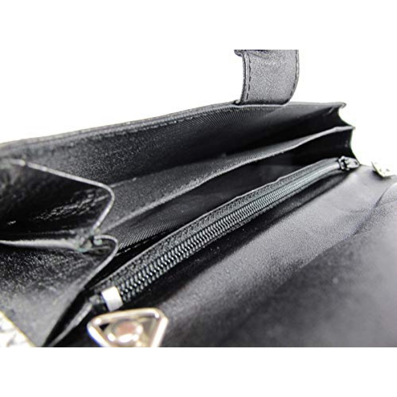 PELGIO 정품 코브라 스네이크 스킨 헤드 가죽 포함 여성용 삼단 클러치 지갑 지갑 내츄럴