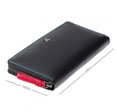 비스콘티 멀티 컬러 소프트 가죽 여성용 지갑 지갑 클러치 - 스펙트럼 33 (블랙 멀티)