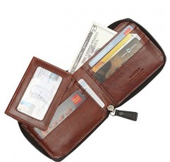 Mancini 가죽 제품 카사블랑카 컬렉션: 남성용 RFID 지퍼 지갑