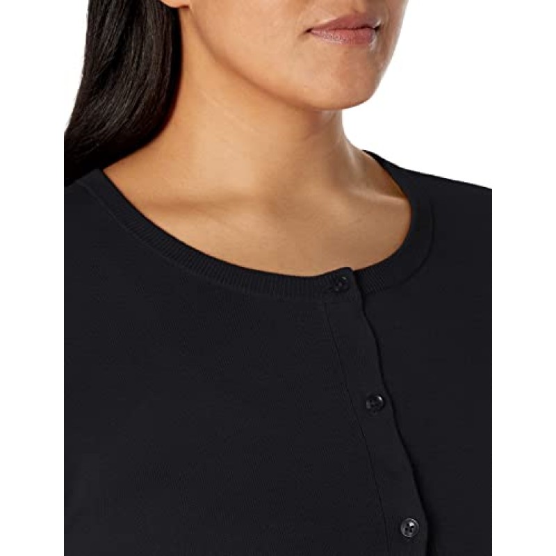 Amazon Essentials 여성용 경량 크루넥 카디건 스웨터(플러스 사이즈로 구매 가능)