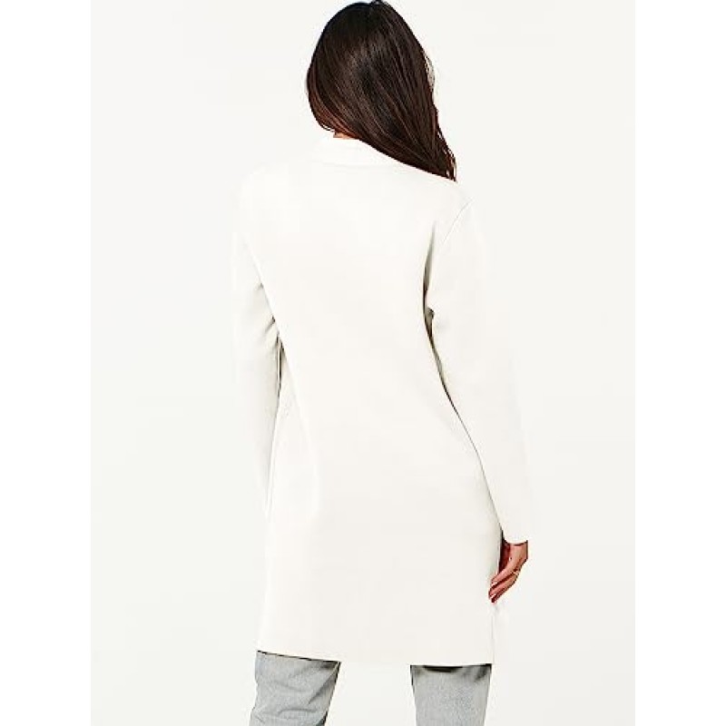 Caracilia 카디건 스웨터 여성용 캐주얼 2023 가을 겨울 패션 의류 품위있는 긴 소매 오픈 프론트 니트 Coatigan