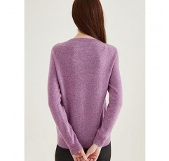 LINY XIN 여성용 크루 넥 카디건 스웨터 100% 메리노 울 봄 가을 경량 부드러운 긴 소매 니트 스웨터