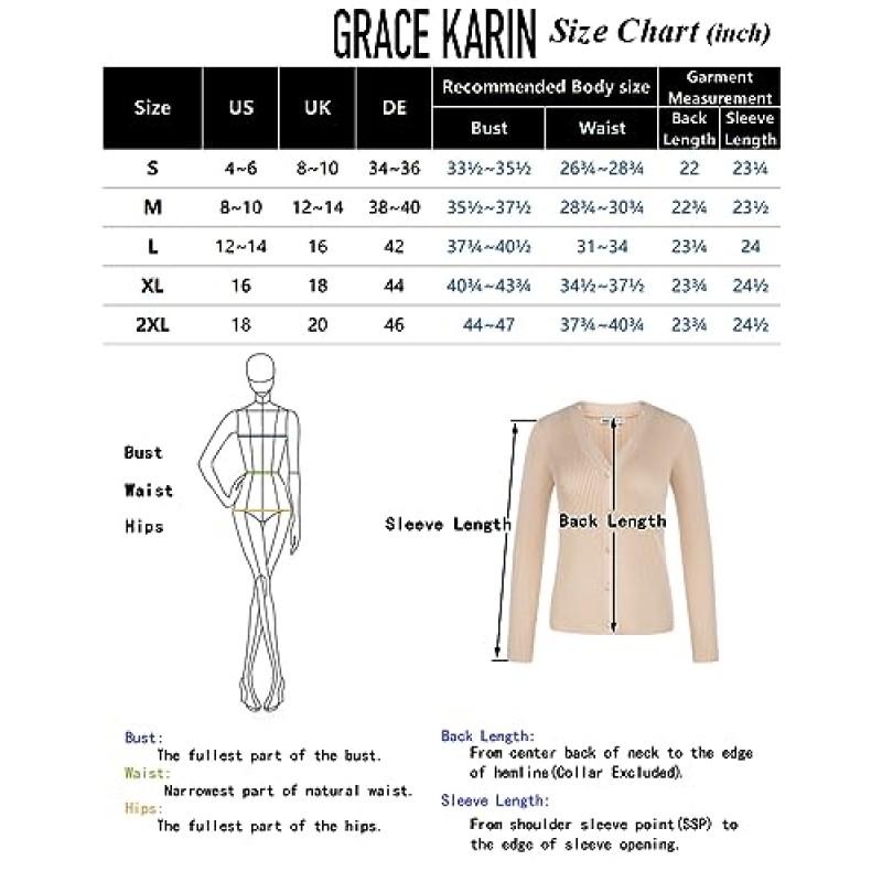 GRACE KARIN 여성용 푹신한 모피 칼라 카디건 분리형 인조 모피 칼라가 있는 골지 니트 V 넥 카디건 스웨터