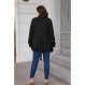 Hanna Nikole 여성 플러스 사이즈 카디건 스웨터 타이 허리 옷깃 버튼 다운 오픈 프론트 스웨터 코트 포켓 포함