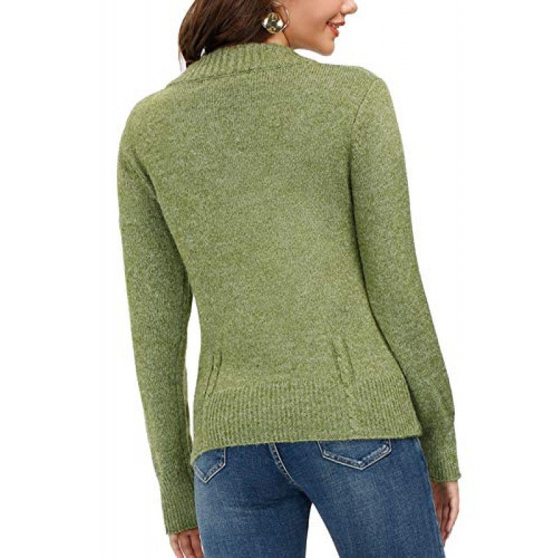 KANCY KOLE 여성 케이블 니트 스웨터 코트 긴 소매 버튼 다운 카디건 아웃웨어 포켓 S-XXL