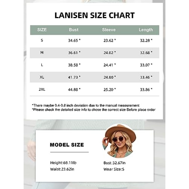 LANISEN 여성 캐주얼 긴팔 드레이프 오픈 프론트 경량 니트 스웨터 카디건 2023